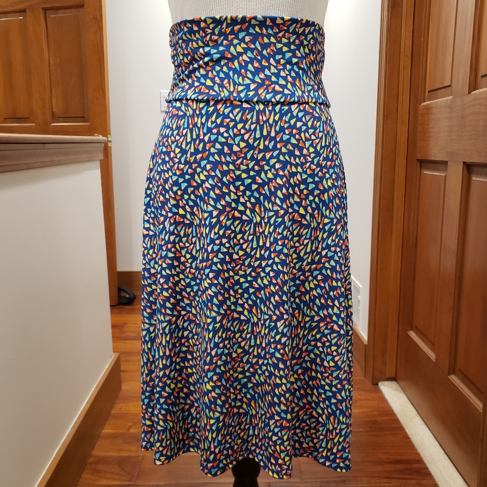 Small festive A-line LLR Azure skirt